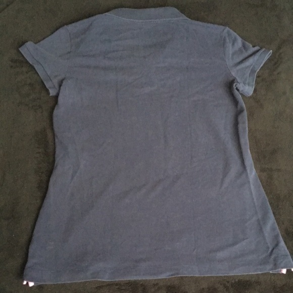 Lilly Pulitzer Shortsleeve Dark Navy Blue and Pink Polo - Picture 6 of 6